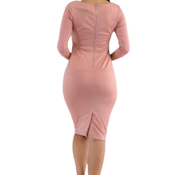 Jeyrey by H and H Fashion Soft Pink Sheath Dress Size M - Picture 4 of 7